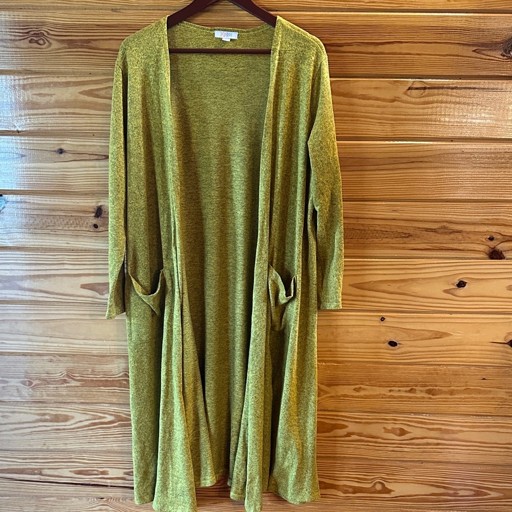 LuLaRoe Moss Green Drape Cardigan